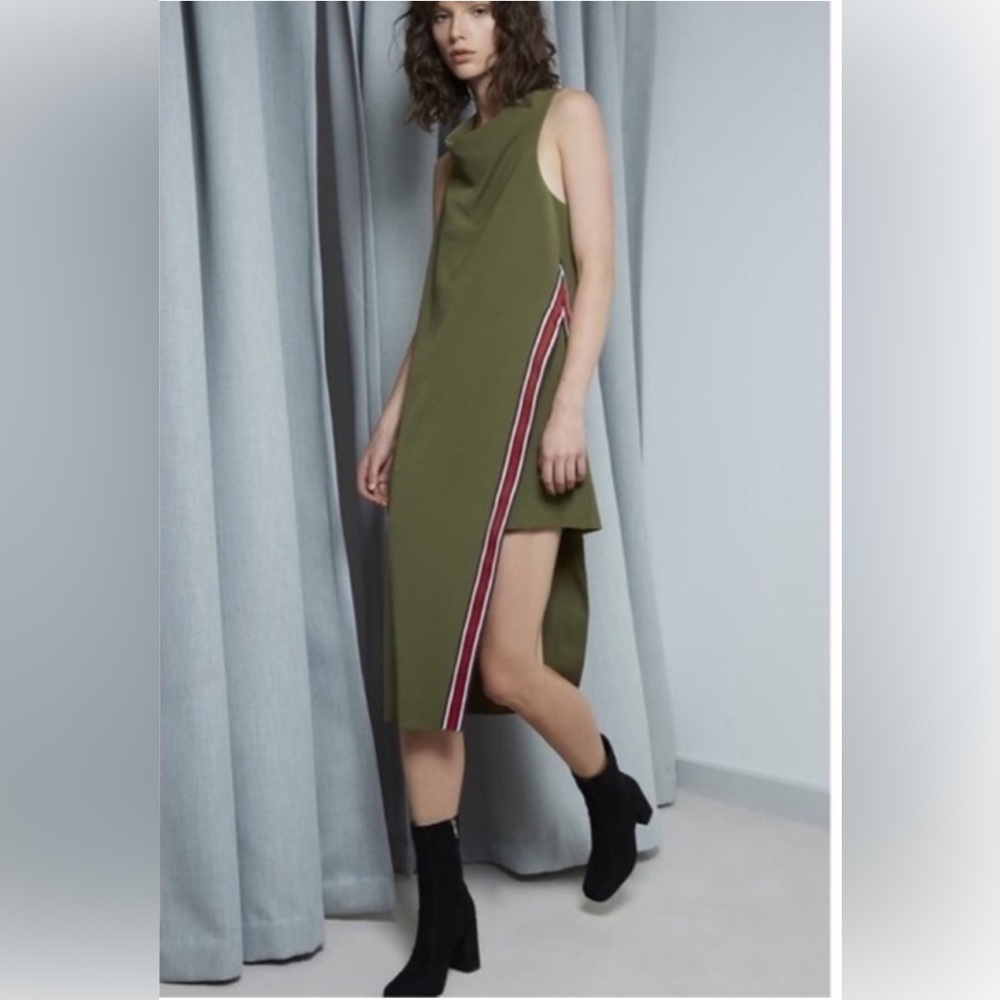 C/MEO Collective A Better Tomorrow Khaki Fitted Dress